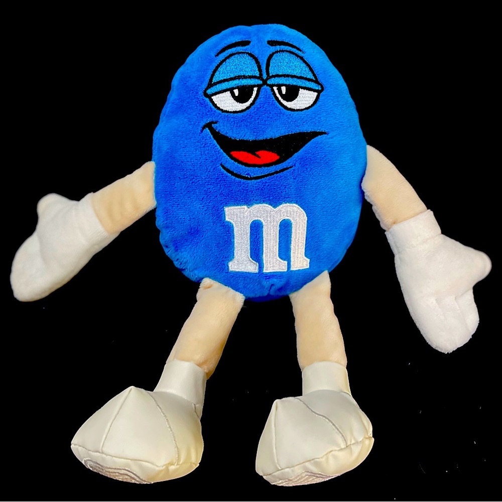 Vintage Blue M&M plush doll
